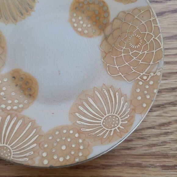 Inarco Demitasse Cup and Saucer Set Golden Splendor Floral Pattern Japan RARE - Picture 10 of 15